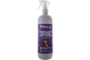 PETWAY Dog Cologne Spray | Pet Deodorizer | Pet Cologne | Pet Odor Eliminator - Aroma Care Coat Gloss with Lavender & Chamomile Fragrance, Finishing Spray for Anxious & Stressed Animal, Vitamin E - 500ml