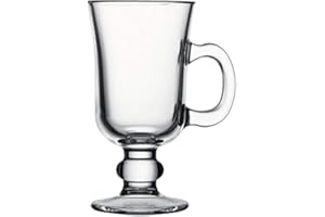 Pasabahce, Juego de 2 vasos de café irlandés en una caja, aprox. 230 cc, con asa, elegantes y bonitos.