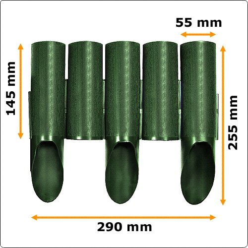 Rasenkante Palisade 2,3m grün 5er 25,5cm - 5