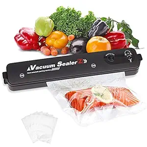 HASTHIP Sealing Machine, Automatic Food Plastic Bag Sealing Machine with One-Touch Sealing 2 Preservation Mode for Food Fresh Preservation wih 10Pcs Seal Bags