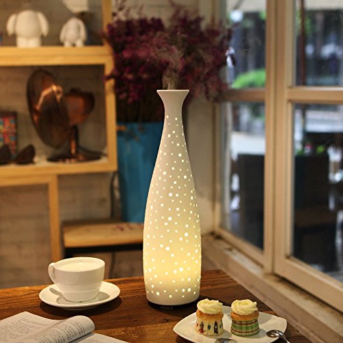 Joly Joy Aroma Diffuser Luftbefeuchter Duftzerstäuber Humidifier mit Porzellangehäuse, EU-Stecker(Vase Keramiken Weiß) - 5