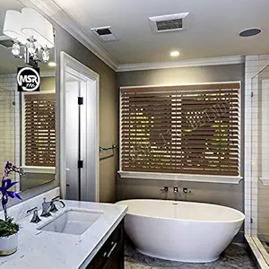 MSR 116 Wooden Blinds/Curtains and Shades for Home Furnishing(Balcony,Kitchen,Bedroom,Bathroom etc) Coffee (3 ft(W) 3 ft(H))