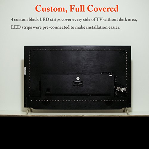 LED TV Backlight For 60 65 70 Inch TV Bias Lighting - USB LED Light Strip TV Wall Mount Movie Theater Decor - RF Remote, 16 Colors, Sync ON/OFF With TV