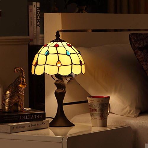 Tiffany-style table lamp/bedroom bed lamp/Retro simplicity creative stained glass table lamp continental pastoral-A