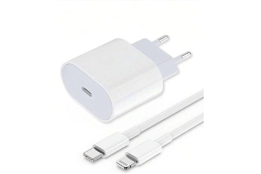 25W USB-C Fast Charging Adapter and Lightning Cable Compatible With Iphones