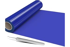 NCRGB Vinile Termoadesivo per Tessut,Pellicola per Plotter in Vinile a Trasferimento Termico,Facile da Tagliare e Sarchiare,Vinile Adesivo per T-Shirt (Blu reale, 30.5×305 cm)