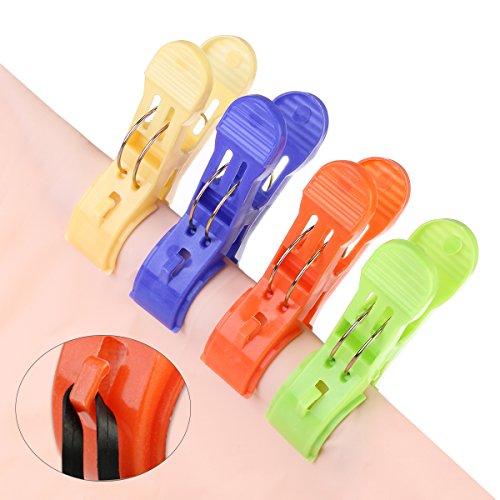 NUOLUX 8ST Wäscheklammern Groß Bright Color Kunststoff Strandtuch von Quilt Clips Clips - 5