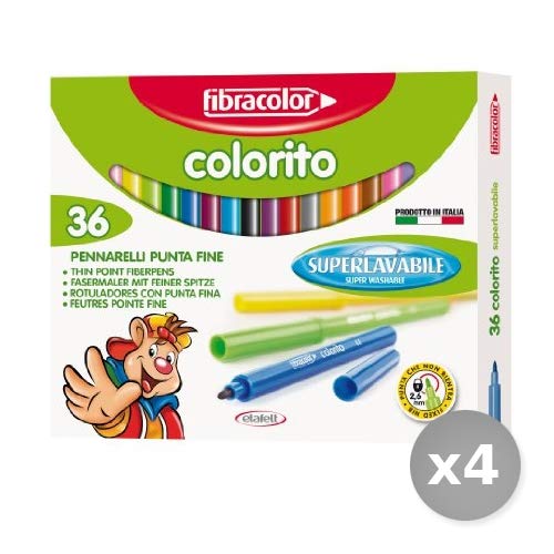Set 4 ETAFELT Caja 36 Pennarelli Colorido P.fine10539sw036sc