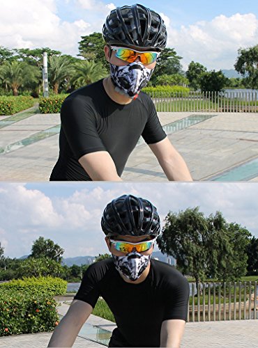 Wisamic Mask Sport Atemmaske Halbe Gesichtsmaske Mundmaske mit Aktivkohlefilter und Ausatemventil für Fahrrad MTB Motorrad Ski Outdoor-Sport - 5