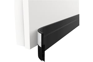 Zugluftstopper für Türen 100cm Schwarz - Türdichtung Selbstklebend extra stark - Tür Zugluftstopper für maximale Isolierung - Luftzugstopper für Türen - Tür Zugluftstopper für Türen