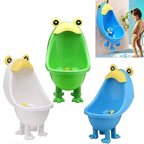 Potok Baby Boys Urinal Potty Traing Stand Vertical Urinal Groove with Funny Aiming Target (Green)
