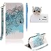 Produktbild Für Samsung Galaxy J5 2016 Hülle Leder ,SKYXD Blauer Schmetterling Blume Muster Klapphülle PU Folio Ledertasche Schutzhülle Trageschlaufe Magnetverschluss Kartenfächer Brieftasche Standfunktion Handyhülle mit [Eule Staubstecker + Eingabestift] 3 in 1 Zubehör Handytasche Etui für Apple Samsung Galaxy J5 2016 SM-J510F Bookstyle Flip Leather Case With Stylus Dust Plug