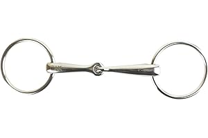 AK RIDING SPORTS LTD AK Loose Ring, Single Jointed Snaffle Bit in Stainless Steel AKRS-2639 (5.50'', Silver)