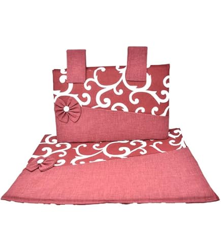 Russo Tessuti Coprifornetto Clara Rose - Telo Per Microonde Con Tasche Porta Mestoli - 35x95cm - Roselline Nere