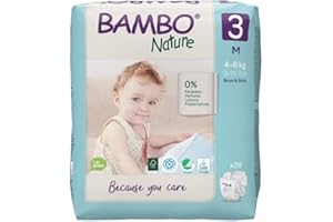Bambo Nature Midi 4-8 kg, White, Size 3 (1 X Pack Of 28)