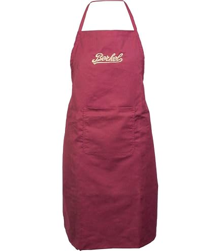 Berkel Grembiule Nero In Puro Cotone Con Ricamo Oro - Taglia Unica, Modello DV7700N - 4