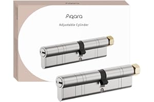 Aqara Cilindro Ajustable-Nueva Versión, para Aqara Cerradura Inteligente U200 y U200 Lite, Ajuste Universal para Todo Tipo de Puertas en la UE, Función de Emergencia, con 4 Llaves Incluidas