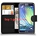 Samsung Galaxy S6 Edge - BUY 1 GT 10 FREE Premium Leather Book Wallet Case Cover Pouch + Screen Protector With Microfibre Polishing Cloth (Galaxy S6 Edge, BLACK)