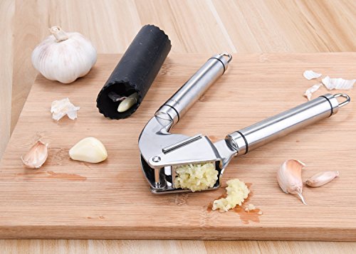 Knoblauchpresse, X-Chef Knoblauch Fleischwolf und Sparschäler Set Silikon Tube Roller - 6