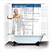 Produktbild AZZXZONa Polyester PVC Kreative Bad Vorhänge Blau Fensterdruck Duschvorhang Hotel Zu Hause Einfache Partition Vorhang 180X180 cm 12 Haken Wasserdicht Mehltau