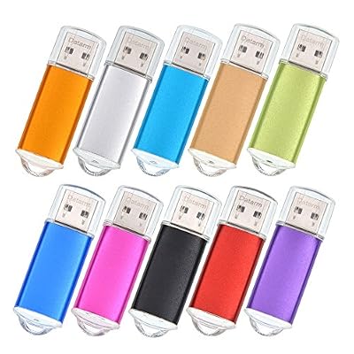 Datarm 128MB Cles USB Lot de 10 Clefs USB Mixte Couleurs Mémoire Disque