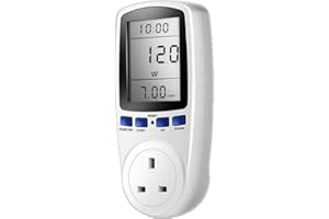YAGOSODEE Electricity Usage Monitor, Electricity Power Consumption Meter Energy Monitor Timer Plug Watt kwh Analyzer Plug-in with LCD Display for Home Hotel