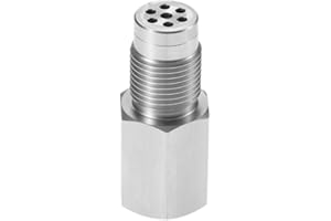 SURIEEN Update Version Straight CEL Check Engine Light Bungs O2 Sensor Socket Real with Mini Catalytic Converter Inside