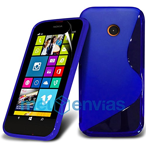 Funda para NOKIA LUMIA 630   635 GEL TPU Dise  o S-Line Color AZUL