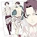 Produktbild Sweet&rro17 Attack on Titan Umarmungskissen Bezug Dakimakura Kissenbezug 150x50cm, Figuren Dekokissen Sofa Dekoration Wohnkultur, Motiv: Levi Ackermann(H01)