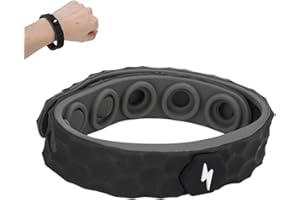 JONLAKI Antistatic Bracelet,Electrostatic Removal Bracelet Cordless Negative Ions Silicone Antistatic Wrist Strap for Men and Woman(Black)