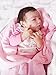 Wallaboo Baby Blanket Fleur, Supersoft 100% Cotton, For Pram, Moses Basket or Crib and Travel, Sweet Pink