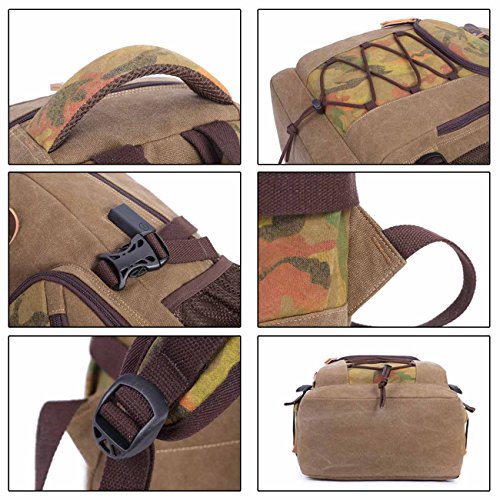 Neuleben 15 6 Zoll Laptop Rucksack mit USB Ladeport Schulrucksack Schultasche auc Canvas Vintage Rucks  cke Damen Herren Jungen f  r Schule Uni Busine