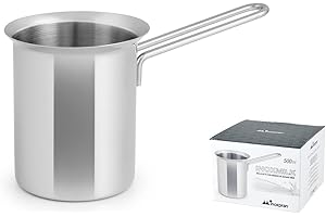 INOXPRAN - Bollilatte INOXMILK, Manico Lungo, in Metallo, Grigio, Dimensioni 9x10.5x19 cm, Classico e Igienico 100%, Prodotto Originale e Certificato, Lavabile in Lavastoviglie