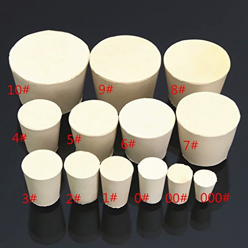 5x Labor Voll Gummi Stecker Stopper Bungs Flask Konische Rohrstopfen – 6 # - 5