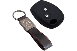 KASER Funda Silicona para Llave Renault – Carcasa Llaveros para Coche Renault Clio Kangoo Modus Twingo Laguna Master Megane Cover Case Protección Mando Distancia Auto (Negro)