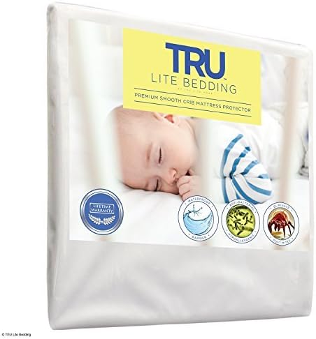 TRU Lite Bedding Mattress Protector, Premium Smooth Mattress Cover, 100 Percent Water-Proof, Hypoallergenic and Breathable, Crib