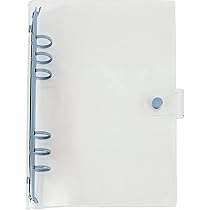 FINGERINSPIRE 4Pcs A5 Transparent Souple Pvc Couverture Classeur à 6