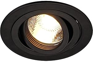 SLV 113490 New TRIA 1/Spot, projecteur, plafonnier, Lampe encastrée LED, éclairage d'intérieur/GU10 50W Noir, Aluminium