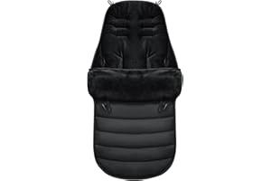 ZONSUSE Chancelière Universelle Poussette, Chanceliere Bebe Poussette Bebe Confort, Chancelière Poussette avec Fermetures Éclair, Doublées Polaire Chancelières pour Landau, Lavable et Détachable