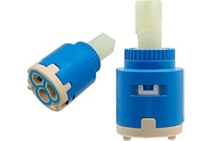 KYHATS Cartuchos De Cerámica De 25 Mm, Cartucho De Grifo De Cerámica De Una Sola Manija, Cartuchos De Disco De Cerámica De Repuesto Para Ducha De Baño,Pie Plano 25mm