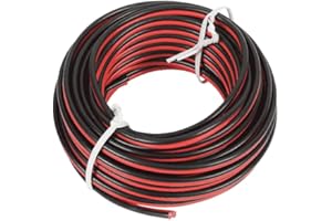 Power Dynamics PD Connex RX30 - Câble Haut-Parleur Universel, Noir/Rouge 10m, 2x 0,75mm² - 10m - Idéal pour Relier vos Enceintes et Amplificateurs