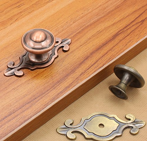 WOLFBUSH 6PCs Vintage-Stil Kabinett Knöpfe Kleiderschrank Zink-Legierung Tür ziehen und Griff ziehen Möbelknopf - 7