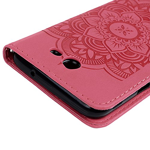 Badalink Case für Samsung Galaxy J5(2017) PU Leder (TPU innere Schicht) Tasche Flipcase Druck Traumfänger Schutzhülle mit Kreditkarteninhaber Kippständer Magnetverschluss Handyhülle Wassermelonen Rot - 7
