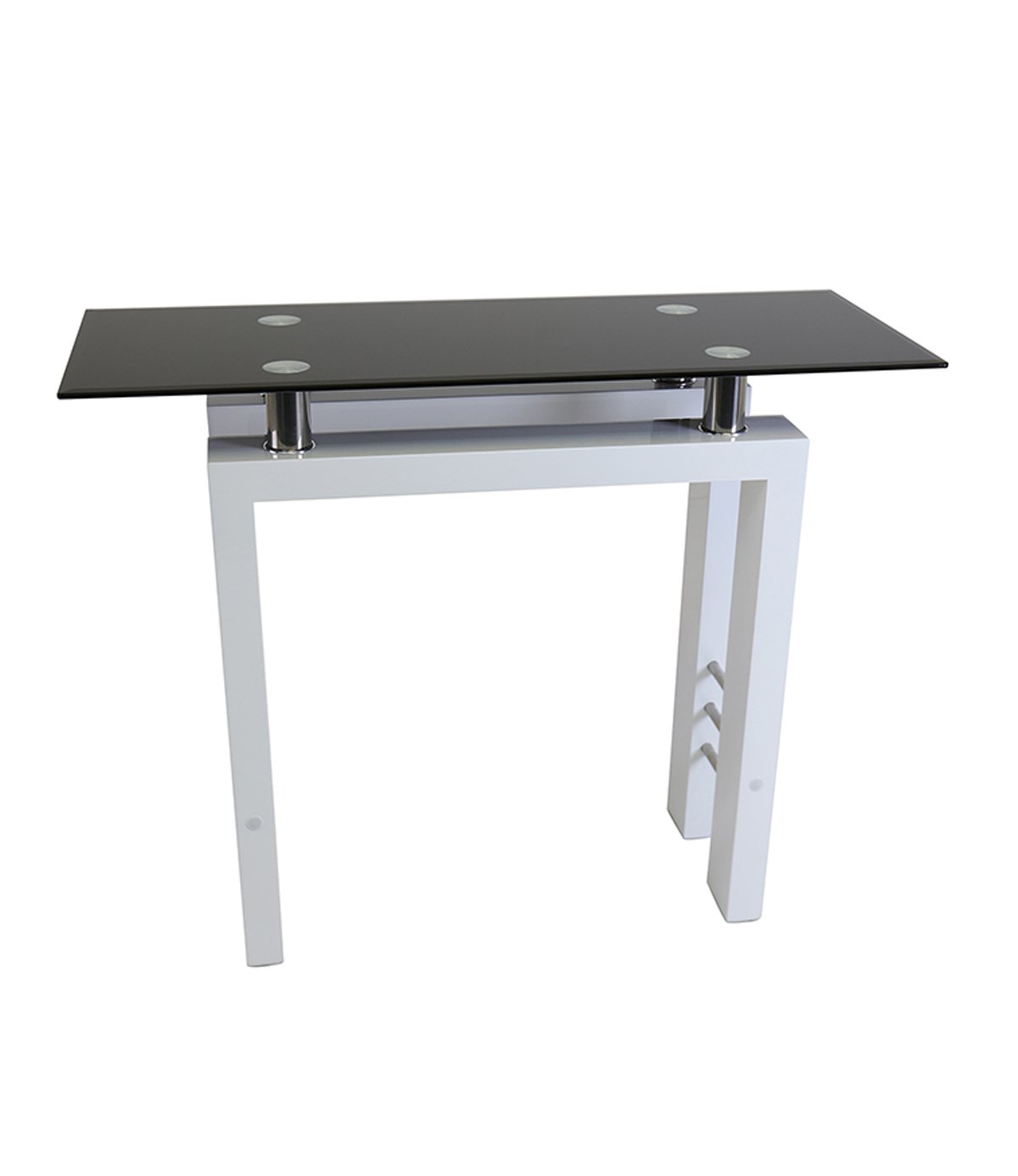 Manchester Furniture Supplies Metro Glass Top High Gloss Base Contemporary Console Table - Image 4