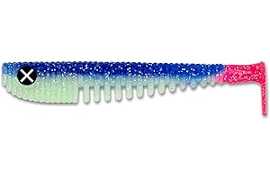 ‎MONKEY LURES Monkey Lures King Lui - 7,5 cm, 10 cm, 12,5 cm, 14 cm - Big L Köder, Gummifisch, Angelköder, Softbait, Zanderköder, Kunstköder Angeln, Gummiköder