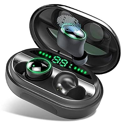 Donerton Écouteurs Bluetooth 5.0, Ecouteur sans Fil IPX8 Etanche 150H TWS Stéréo 3500mAh Etui de Charge, Oreillette Bluetooth avec Mic, AAC 8.0 CVC 8.0 Réduction du Bruit pour Sport