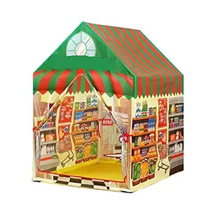 Ammi Enterprise Supermarket Jumbo Size Extremely Light Weight , Water Proof Kids Fold-able and Portable Play Colorful Tent House for 10 Year Old Girls and Boys.