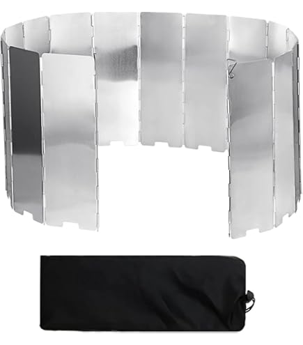 MAGT Pare Vent Pliable Réchaud Camping, 9 Plaques Pare-Brise