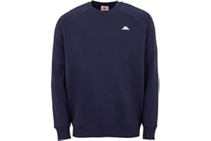 Kappa VAUKE Unisex Sweatshirt I Pullover Herren aus Baumwolle I Basic für Sport und Freizeit I Sweater für Frauen & Männer in den Farben blau, grau, schwarz I Pulli in den Größen S, M, L, XL & XXL