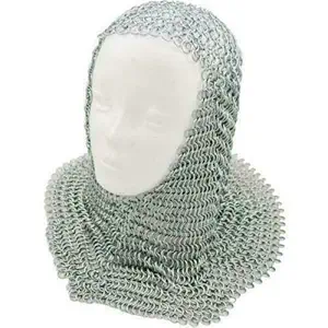 Royal Nautical Chainmail Hood Coif Medieval LARP Movie Costume